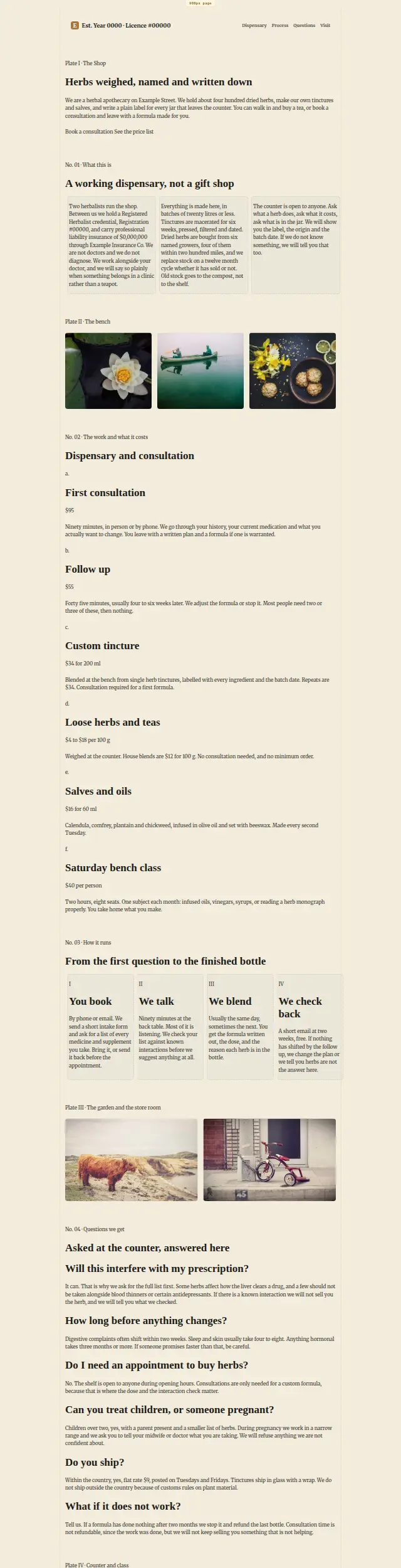 The Almanac design as it renders