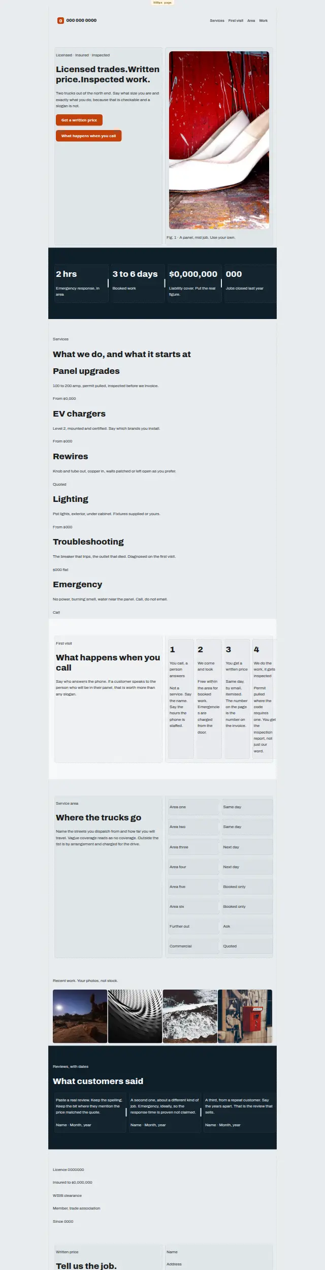 The Blueprint design as it renders