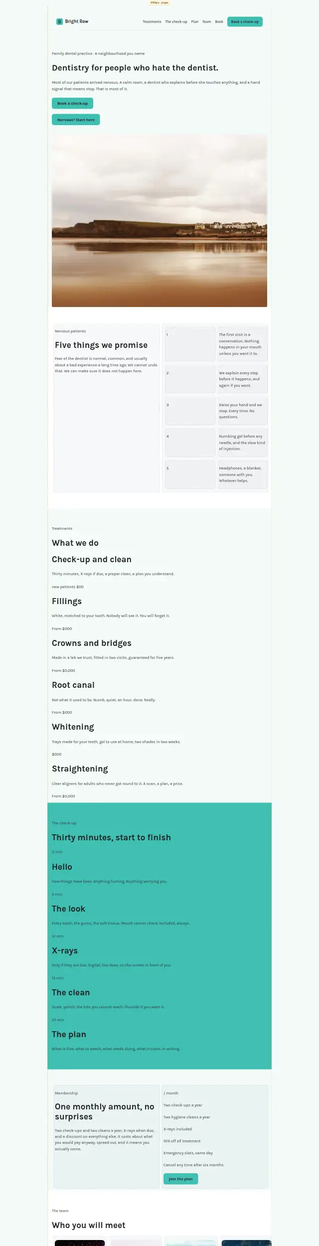 The Bright Row design as it renders