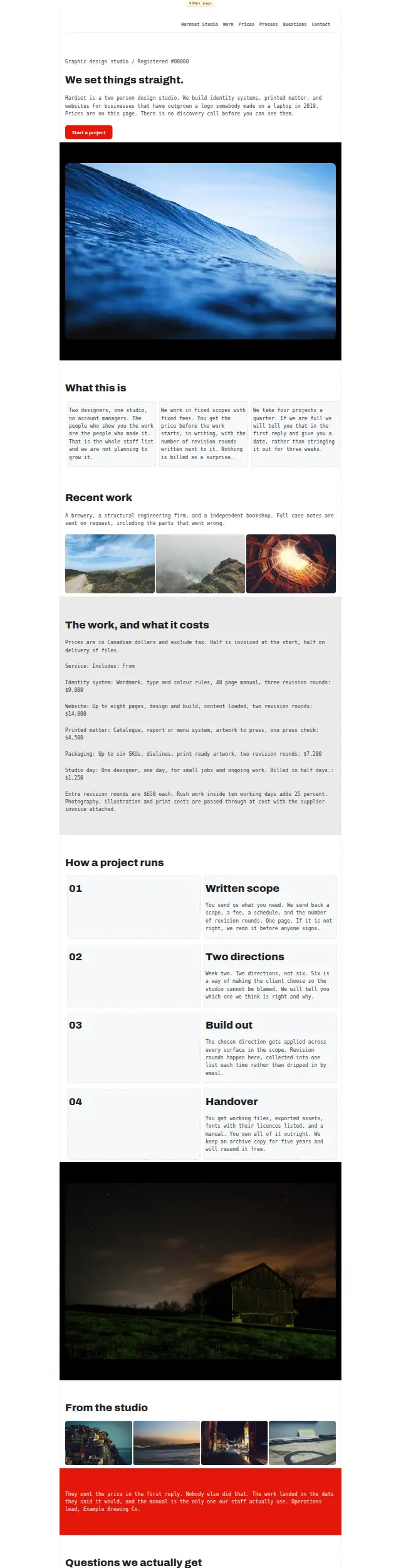 The Grid design as it renders