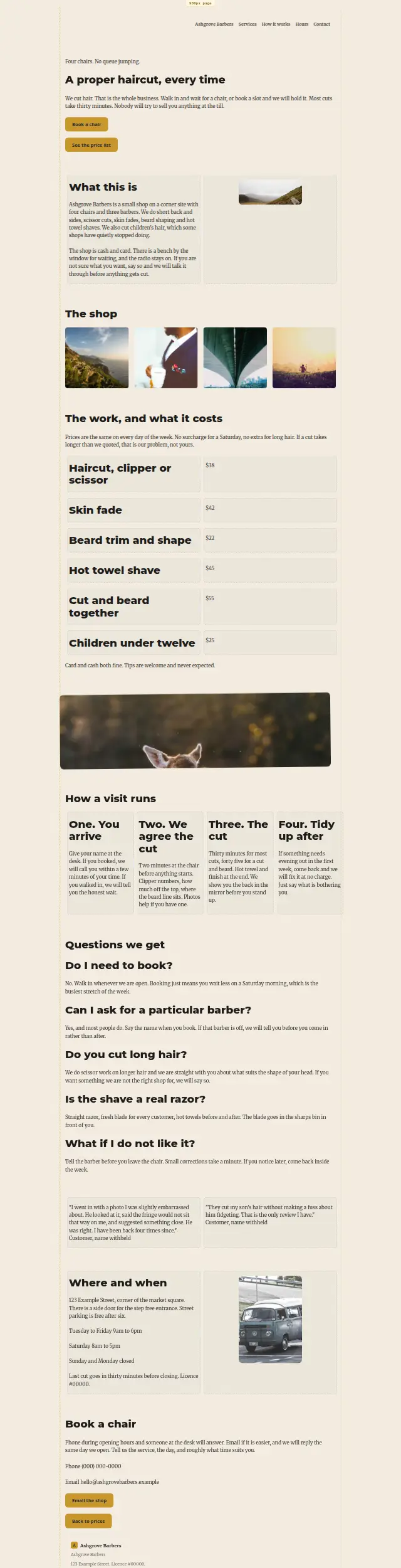 The Ledger design as it renders